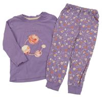 Fialové pyžamo s planetami Tchibo