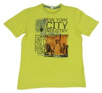 Světlezelené tričko se sochou svobody S. Oliver