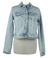 Dámská světlemodrá riflová crop bunda Denim