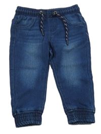 Tmavomodré teplákové cuff rifle Lupilu