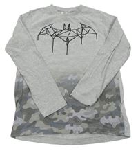 Šedo-army tričko s Batmanem