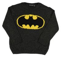Černo-šedý melírovaný svetr - Batman