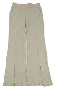 Světlebéžové flare kalhoty Page one young