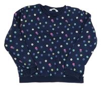 Tmavomodro-farebná bodkovaná á mikina M&S