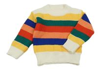 Barevný pruhovaný svetr 
