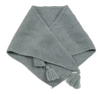 Šedý třpytivý pletený šátek 