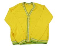 Žlutý propínací setr so zeleným lemem