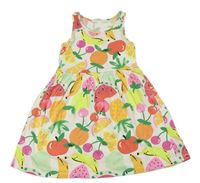 Bíklé šaty s ovociem H&M