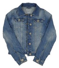 Svetlomodrá rifľová crop bunda C&A