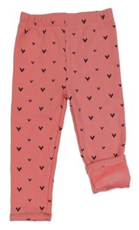 Korálové zateplené legíny se srdíčky Orchestra