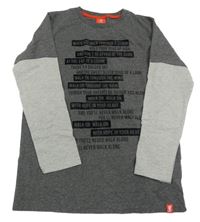 Tmavošedo-šedé triko s nápisem L.F.C.