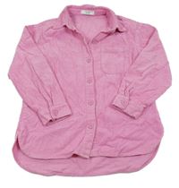 Růžová manšestrová košilová bunda Primark