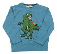 Modrý sveter s dinosaurom C&A