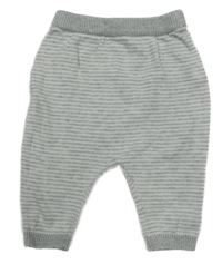 Šedo-bílé pruhované pletené kalhoty Mamas&Papas