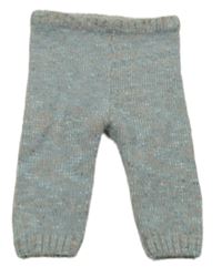 Modro-farebné melírované pletené nohavice George