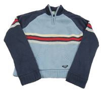 Modro-tmavomodrý vlněný svetr s proužky Roxy 