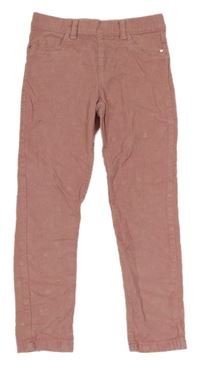 Svetloružové bodkované menšestrové tregíny Denim