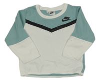 Zelenošedo-bílé triko s logem Nike 