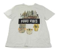 Biele tričko so skaty C&A vel. 176