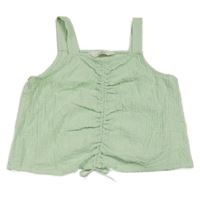 Světlezelený mušelínový halenkový crop top H&M