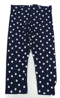 Tmavomodré bodkované capri legíny DopoDopo