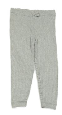 Sivé rebrované úpletové nohavice George