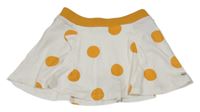 Bielo-horčicová bodkovaná sukňa Petit Bateau