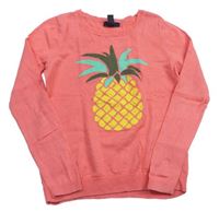 Korálový sveter s ananasom zn. GAP