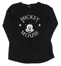 Černé triko s Mickey z překlápěcích flitrů Disney