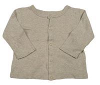 Světlebéžovo/šedé melírované propínací mikinotriko H&M