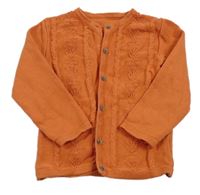 Tehlový prepínaci sveter s kvietkami Nutmeg