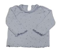 Svetlofialové rebrované tričko so srdiečkami George