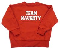 Červená tepláková mikina s nápismi Matalan