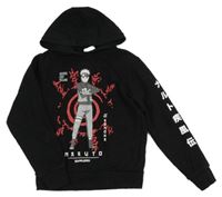 Černá mikina s potiskem - NARUTO a kapucí