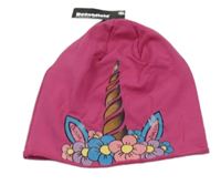 Nové - tmavorůžová čepice s jednorožcem Beechfield