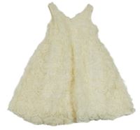 Vanilkové tylové slávnostné šaty s růžemi SHEIN