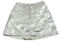 Strieborná potiahnuté á rifľová sukňa H&M