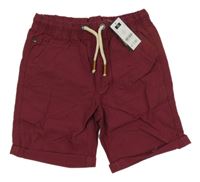 Nové - vínové plátěné kraťasy St. Bernard