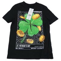 Nové - černé tričko se čtyřlístkem F&F