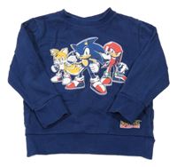 Tmavomodrá mikina so Sonicem s kamarády