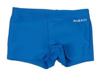 Modré chlapčenské plavky s logom Nabaiji