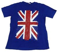 Safírové tričko s britskou vlajkou