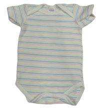 Bílo-barevné pruhované froté body