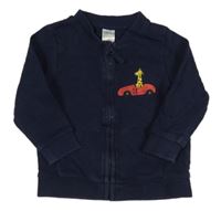 Tmavomodrá prepínaci mikina s autom so žirafou H&M