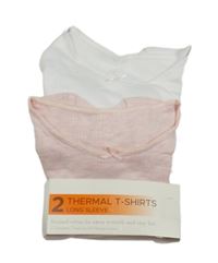 Nové - 2x thermo triko - bílé žebrované + růžové melírované žebrované Dunnes