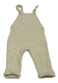 Béžové pletené laclové tepláky Zara