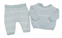 2set - Světlemodrý svetr se vzorem + pletené tepláky Next