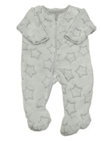 Svetlosivý chlpatý overal s hviezdami Next