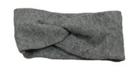 Šedá melírovaná čelenka s uzlem