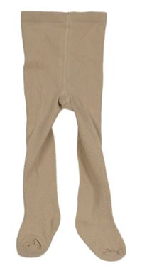 Béžové kárované punčocháče C&A